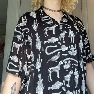 Skeleton Print Obey Shirt